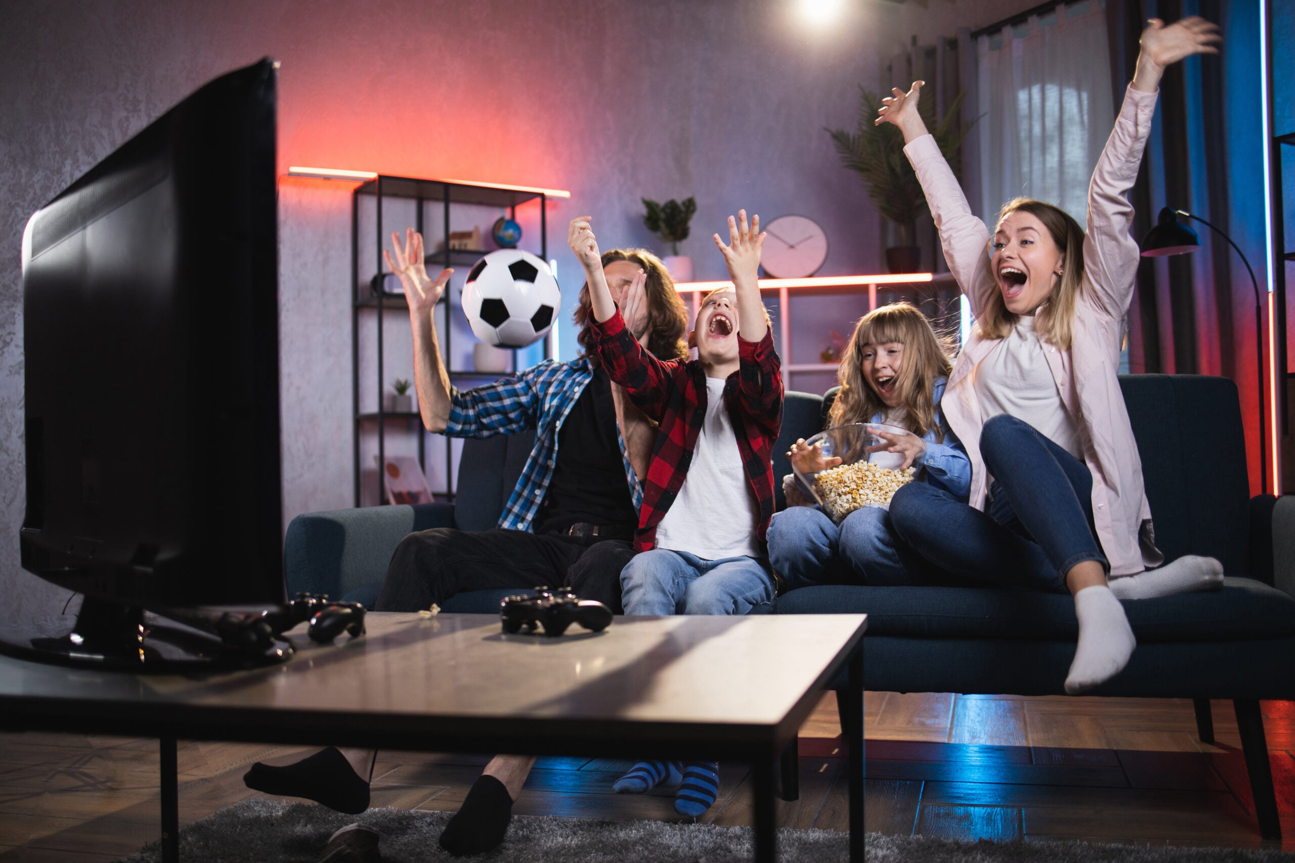 fan celebrations watching a football match