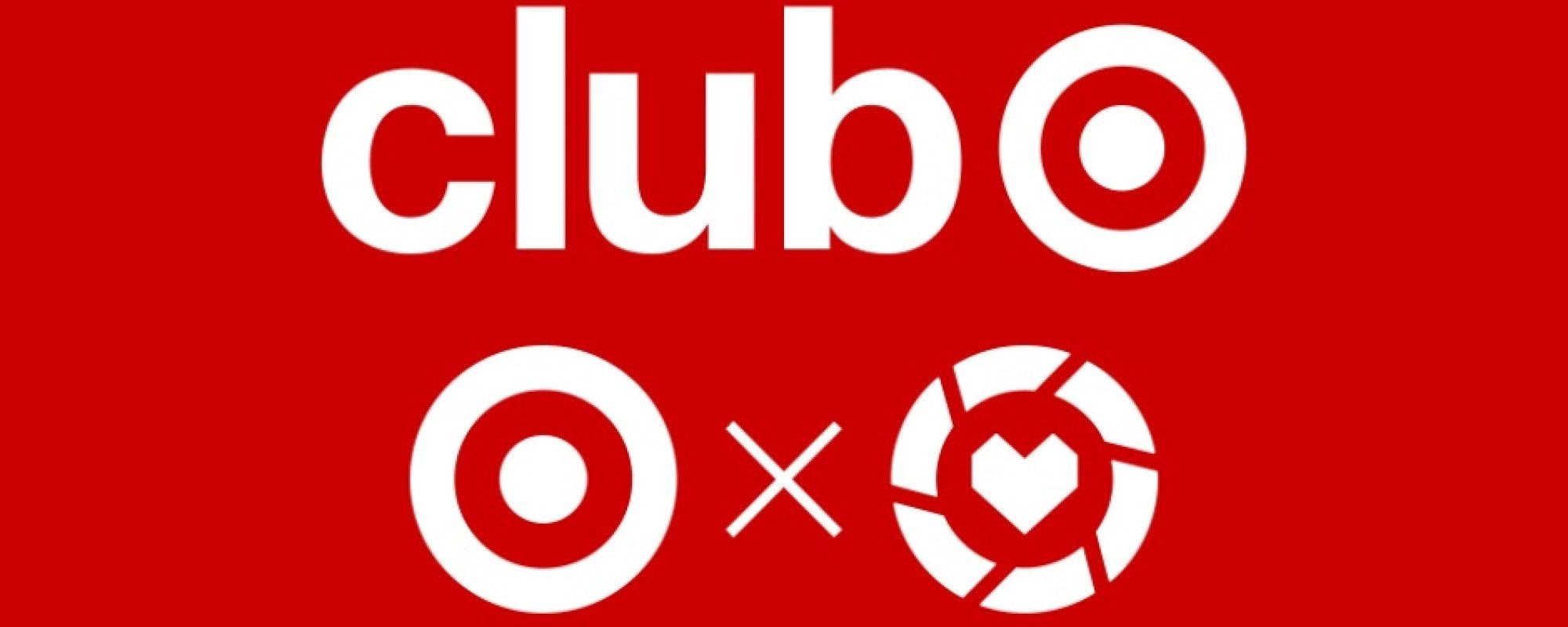 Club target launch graphic featuring the word club with the target logo and a social icon